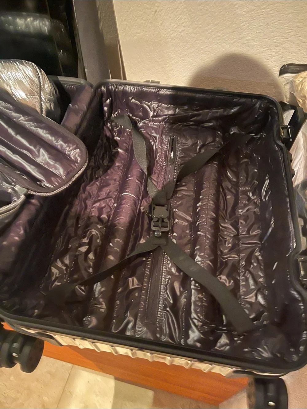 Rimowa x Moncler “Reflection” Silver Mirror Aluminum Cabin Suitcase